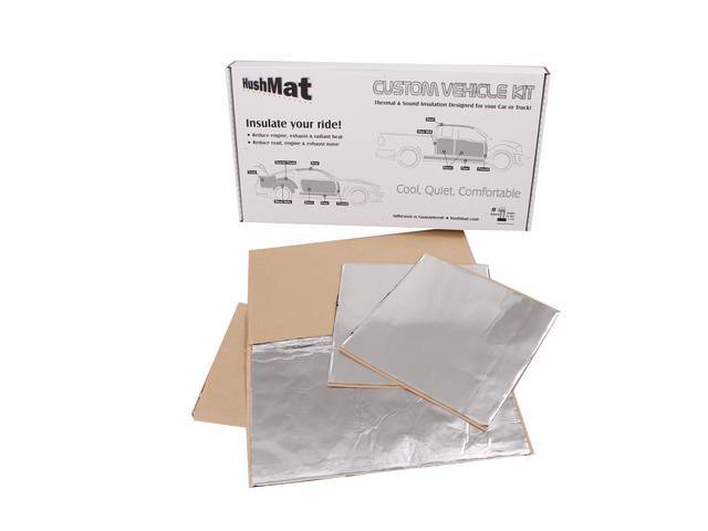 Door Kit, Hushmat, Silver Backing, Self Adhesive Thermal And Vibration Damping, Designed To Apply Directly To The Outer Door Skin Reduce Heat And Road Noise 