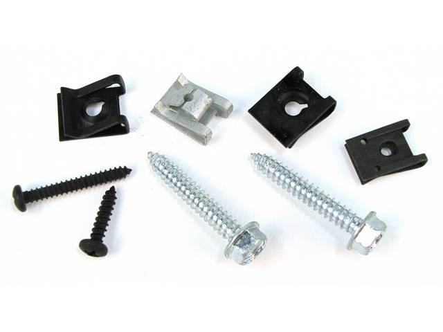 Mounting Kit, Armrest Pad, Incl (4) Nuts, (4) Screws, Does One Side, Repro