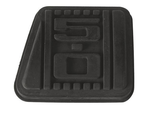 Pad, Clutch Pedal, Repro, W/ *5.0* Logo In Center Of Pad