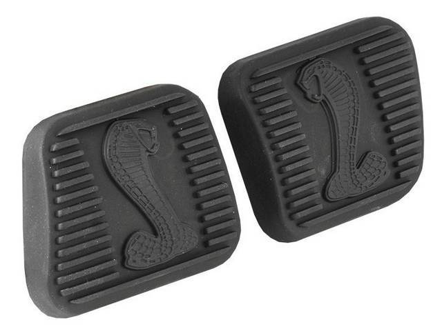 Mustang Clutch And Brake Pedal Pads Rubber With Cobra Logo Set
