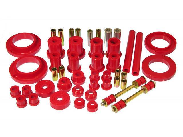 Total Kit, Prothane, Red, These Kits Are Made Of A Durable Urethane Construction, They Are Designed To Work With Factory Components And Hardware, They Drastically Improve Handling And Steering Response