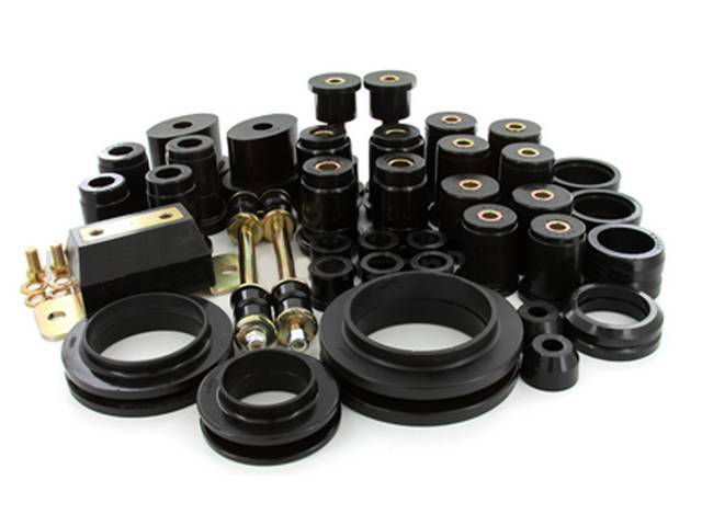Total Kit, Prothane, Black, Does Not Include Sway Bar Bushings,  These Kit Are Made Of A Durable Urethane Construction, They Are Designed To Work With Factory Components And Hardware, They Drastically Improve Handling And Steering Response