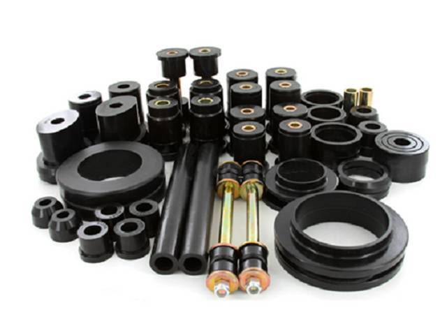 Total Kit, Prothane, Black, Does Not Include Sway Bar Bushings, These Kits Are Made Of A Durable Urethane Construction, They Are Designed To Work With Factory Components And Hardware, They Drastically Improve Handling And Steering Response