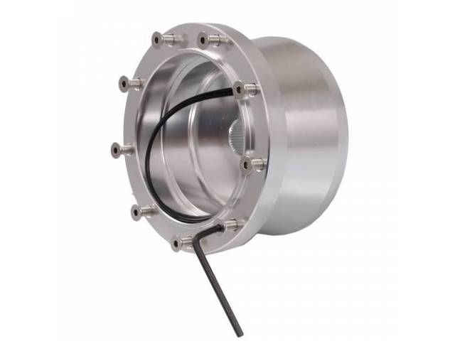 Hub, Volante, S9 Premium 9 Bolt Series, Polished Billet Aluminum, Designed To Be A Direct Bolt On Using A Oem Style Plug