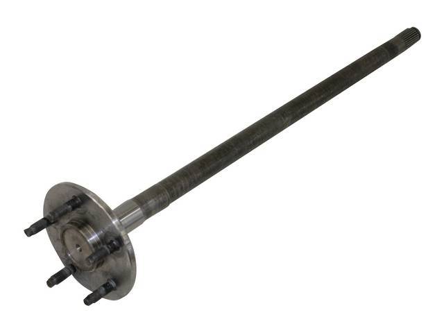 Shaft Assy, Yukon Rear Axle, New, 5 Lug, 29 5/32 Inches Long, 28 Spline, 1541h Alloy Steel, 1 Year Warranty Against Manufacturing Defects, This Is A C-Clip Axle