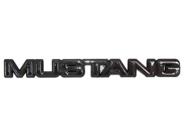 Ornament, Rear Deck, *Mustang*, Exact Repro, D9zz-6642528-A
