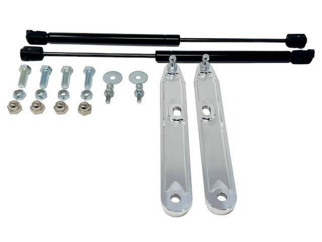 FFP Customes Trunk Lift Support Gas Shock Kit Natural Finish for (79-93) Coupe / Convertible