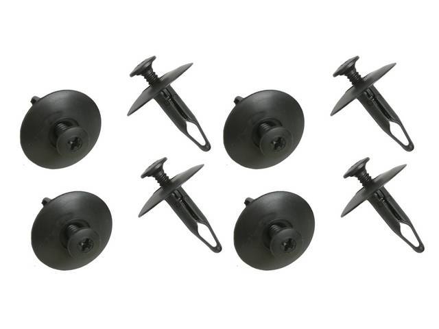 Mounting Kit, Luggage Compartment Lining Board, Incl 8 Correct Style Plastic Rivets, Repro 