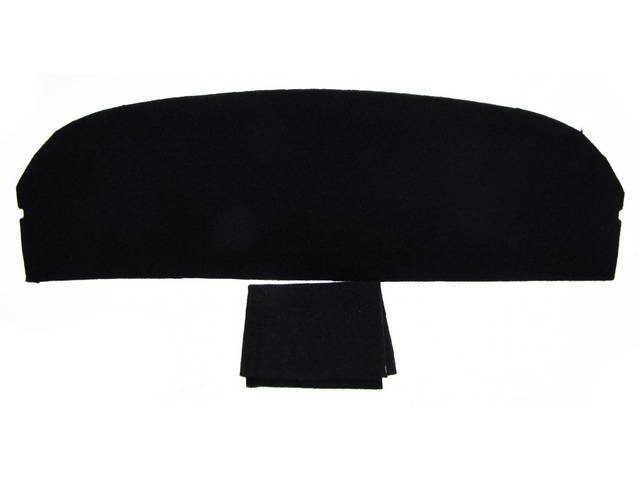 Trim Panel, Package Tray, Ebony / Black, W/ Cloth, Repro