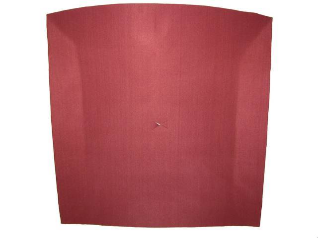 Headliner Assy, Roof, Cloth, Canyon Red, W/ Dome Light 23 3/4 Inch From Front And W/ Map Light, Incl Pre Installed Abs Backing Board,  Repro