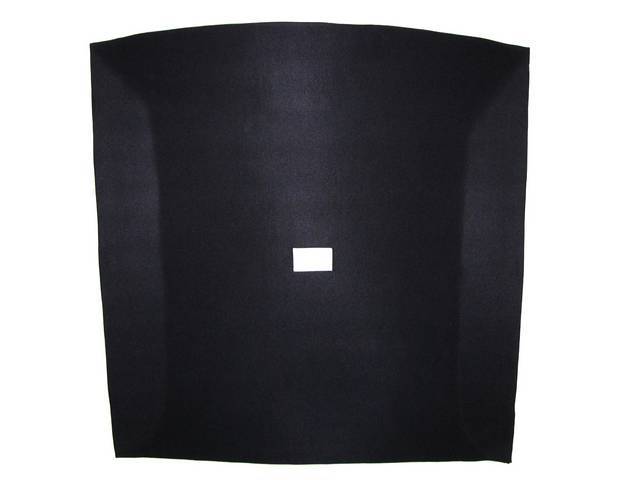 Headliner Assy, Roof, Cloth, Ebony / Black, W/ Dome Light 23 3/4 Inch From Front And W/ Map Light, Incl Pre Installed Abs Backing Board,  Repro