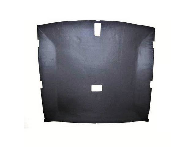Headliner Assy, Roof, Cloth, Black, W/ Dome Light 25 3/4 Inch From Front And W/ Map Light, Incl Pre Installed Abs Backing Board,  Repro