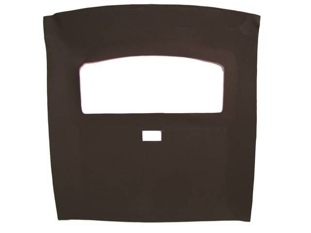 Headliner Assy, Roof, Vinyl, Walnut, W/ Front Mounted Dome Light, Incl Pre Installed Abs Backing Board,  Repro