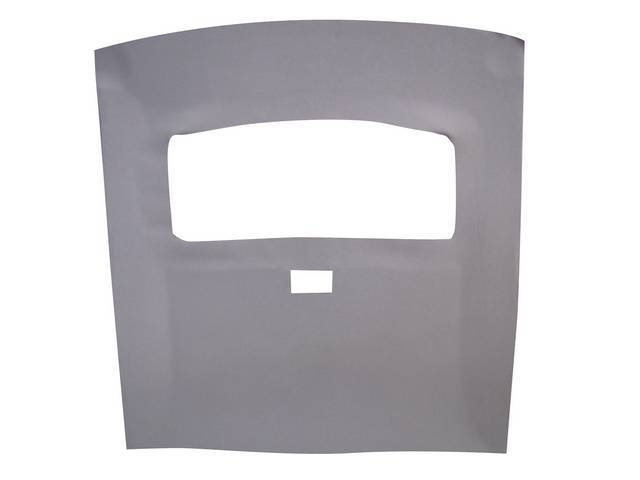 Headliner Assy, Roof, Cloth, Titanium Gray, W/ Front Mounted Dome Light, Incl Pre Installed Abs Backing Board,  Repro
