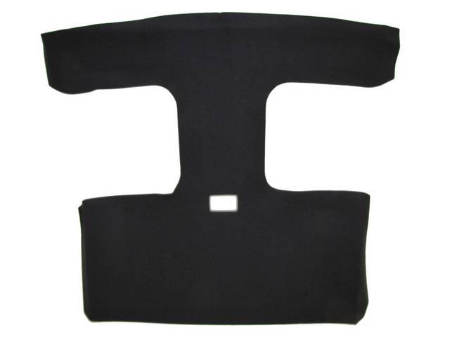 Headliner Assy, Roof, Vinyl, Black, W/ Front Mounted Map Light, T-Roof Cutout, Incl Pre Installed Abs Backing Board,  Repro
