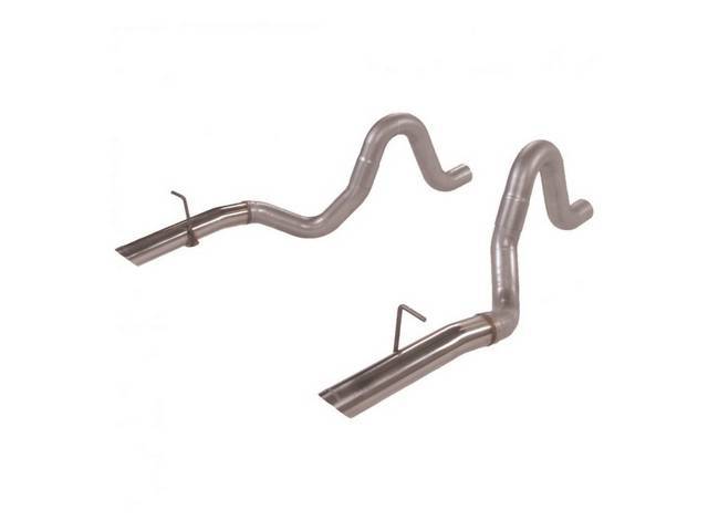 Tailpipes, Prebent, Factory Style, Flowmaster, Pair, Aluminized Steel
