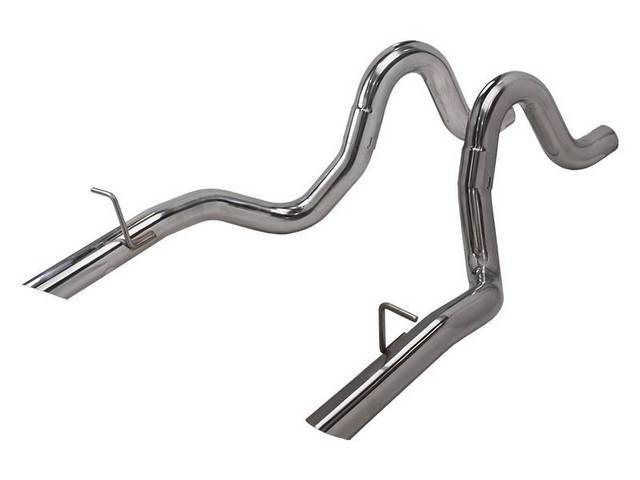 Pypes 3 Prebent Factory Style Tailpipes for 1986-1993 Mustang (Polished)