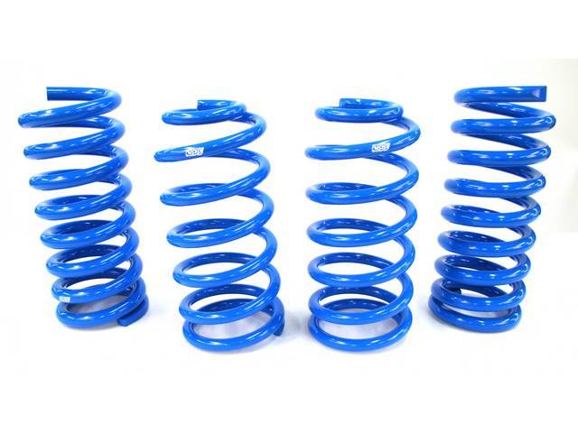 Coil Spring Set, Specific Rate, Bbk Performance, Blue Powder Coat Finish, 1 1/2 Inch Lowering Height May Vary Due To Options, Repro