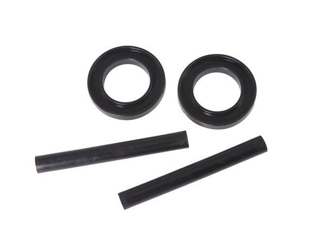 Insulators, Front Coil Springs, Prothane, Black, Incl Upper And Lower Insulators
