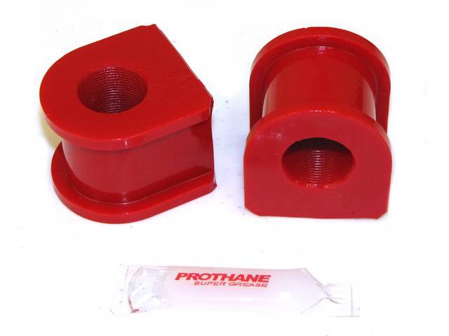 Insulators, Front Sway Bar, W/ 15/16 Inch Bar, Prothane, Red, These Are Performance Urethane Bushings. Must Reuse Your Factory Brackets