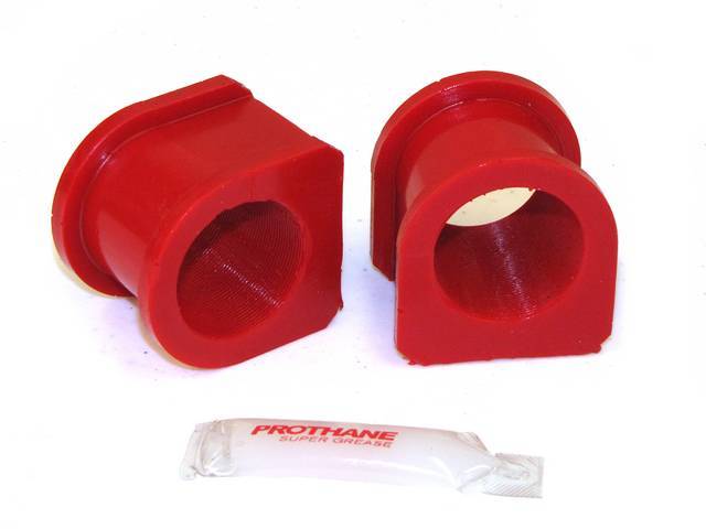 Insulators, Front Sway Bar, W/ 1 3/8 Inch Bar, Prothane, Red, These Are Performance Urethane Bushings. Must Reuse Your Factory Brackets