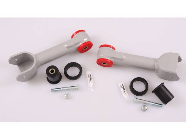 Control Arm Kit, Rear Upper, Tubular Aluminum, Black, Steeda, Incl 3 Piece Design Urethane Bushings, These Tubular Arms Are Designed To Fit Into Stock Location But W/ Better Handling And More Stable Cornering