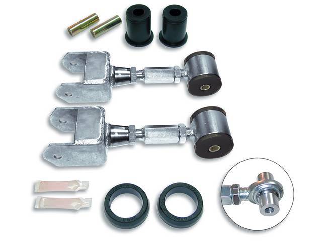 Control Arm Set, Rear Upper, Adjustable, Steeda, W/ Bushings Style Mounting, Incl Differential Bushings, Designed To Allow Correct Adjustment Of Pinion Angle