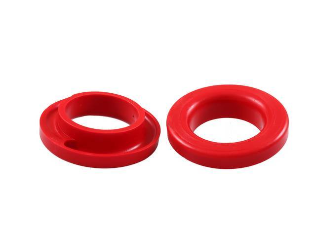 Insulators, Rear Coil Spring, Prothane, Red, Incl Lowers Only