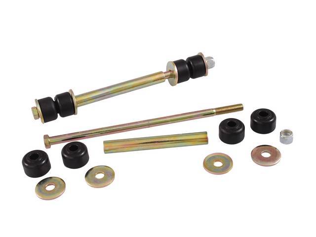 End Link Kit, Front Sway Bar, Prothane, Black, Incl Bushings, Washers And Nuts