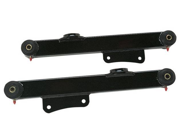 Control Arm Kit, Rear Lower, Black, Qa1, Incl Polyurethane Bushings Front And Rear, With Correct Provisions For Oe Style Sway Bars, Works In Factory Location