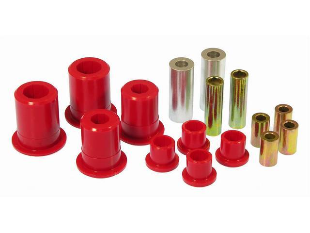 Bushing Kit, Rear Control Arms, Urethane, Red, Does Not Incl Shells (Re-Use Originals), Repro