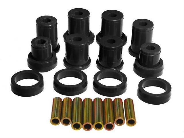 Bushing Kit, Rear Upper And Lower Control Arm, Urethane, Black, Does Not Incl Shells (Re-Use Originals), Repro