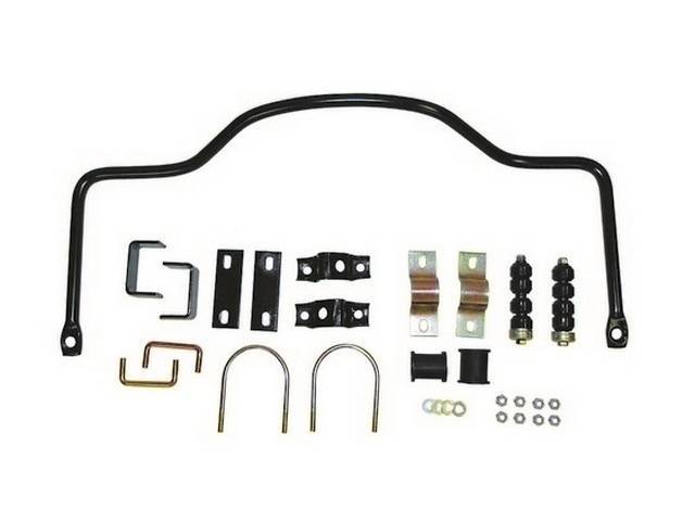 Sway Bar Kit, Rear, 3/4 Inch, Black, Incl Attaching Hardware