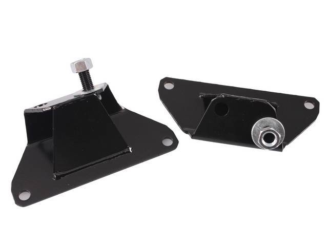 Solid, Motor Mounts, Black, Pair, Repro, Designed To