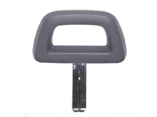 Headrest Assy, Front Seat, Donut Type, Molded Vinyl, Charcoal Gray, W/ Interior Trim Id Code *Pa*, Pair, Repro