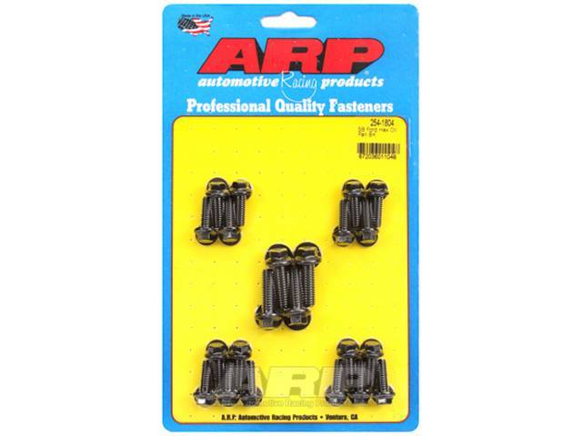 ARP 302/351W Oil Pan Bolt Kit Black Oxide Hex Head Style (254-1804) W/ Side Support Rails