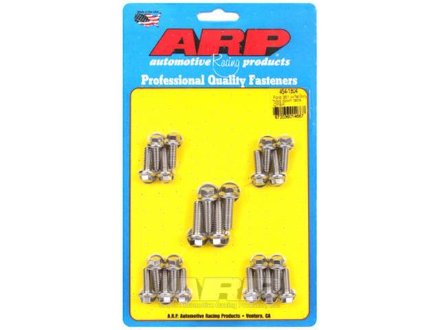ARP 302/351W Oil Pan Bolt Kit Stainless Hex Head Style (454-1804) W/ Side Support Rails