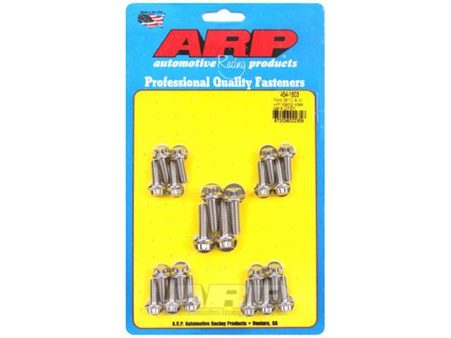 ARP 302/351W Oil Pan Bolt Kit Stainless 12-Point Style (454-1803) W/ Side Support Rails