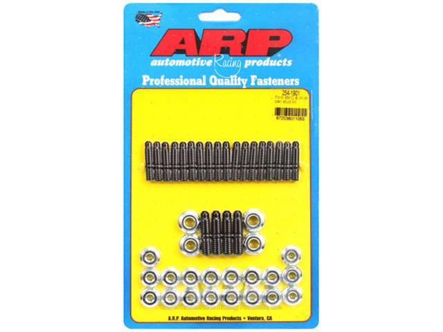 ARP 289/302/351W & 351C Oil Pan Stud Kit Black Oxide Hex Head Style (254-1901) W/O Side Support Rails