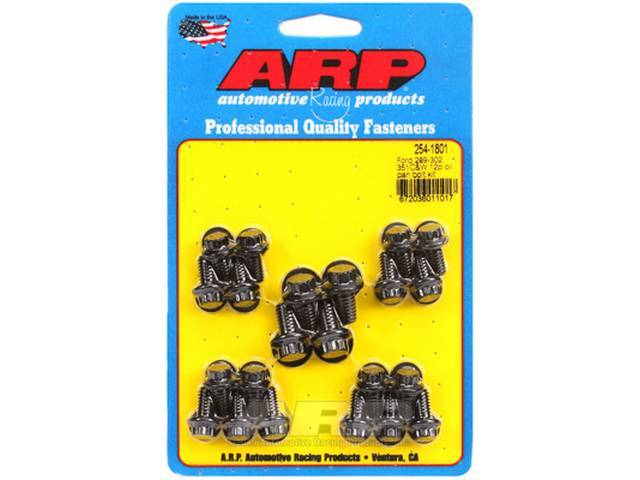 ARP 289/302/351W & 351C Oil Pan Bolt Kit Black Oxide 12-Point Style (254-1801) W/O Side Support Rails