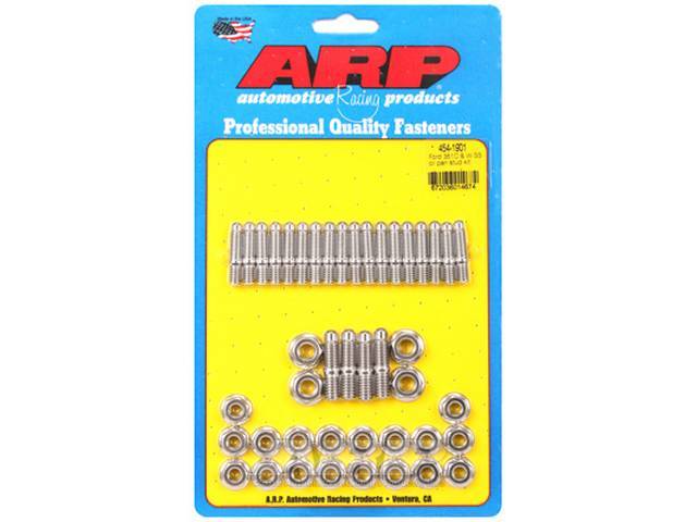 ARP 289/302/351W & 351C Oil Pan Stud Kit Stainless Hex Head Style (454-1901) W/O Side Support Rails
