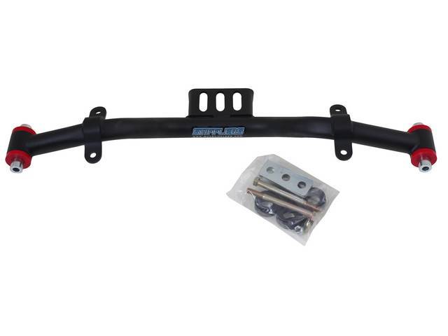 Crossmember, Tubular Style, Stifflers, Black Industrial Grade Powder Coat, Incl Mounting Hardware, Designed To Allow More Exhaust Clearance