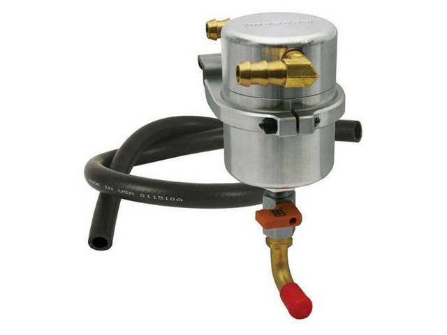Separator / Catch Can Kit, Air Oil, Moroso, Incl Catch Can Kit, Mounting Bracket, Rubber Hose, Designed To Plum Into The Pcv System And Reduce Oil Into The Intake Track, 