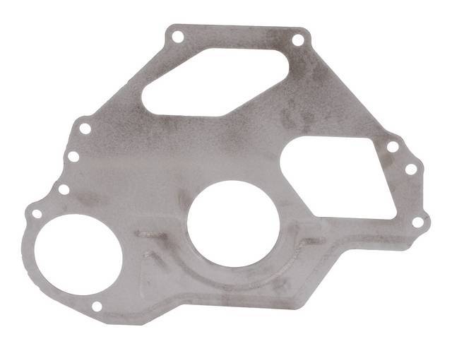Block Plate, Rear Engine, Oem Style Aluminum Plate, Repro, Designed To Be Used On Cars W/ Automatic Overdrive