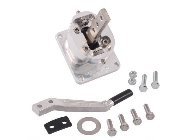 Handle And Housing, Shifter, Steeda Tri-Ax, 6061 T-6 Billet Aluminum, Incl Shifter Handle And Bottom Base, All Necessary Hardware Is Included, Two Position Adjustable Height Handle