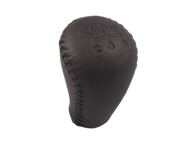 Knob, Shift Handle, M/T, Screw-On Style, Charcoal Leather, Original, Xr3z-7213-Ba