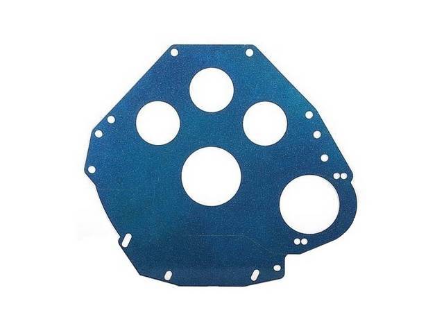Block Plate, Engine To Trans, This Unit Is Designed To Be Used With Any Small Block Ford Engine, Will Work With Any Auto Or Manual Trans, Repro