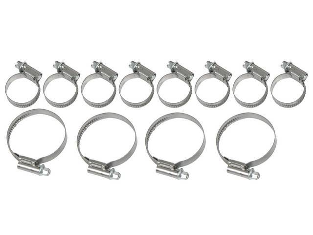 Mounting Kit, Street Bandit Radiator Hose, (12) Correct Rolled Edge, Stainless Steel Clamps, These Are Designed To Be Used On Silicone Style Hoses