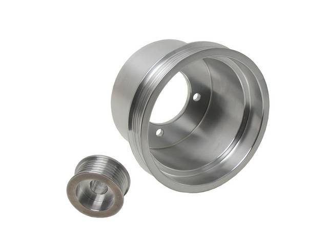Pulley Kit, Bbk Performance Underdrive, Polished Aluminum, (2) Piece Set, Designed To Work W/ Stock Damper Assemblies, Repro
