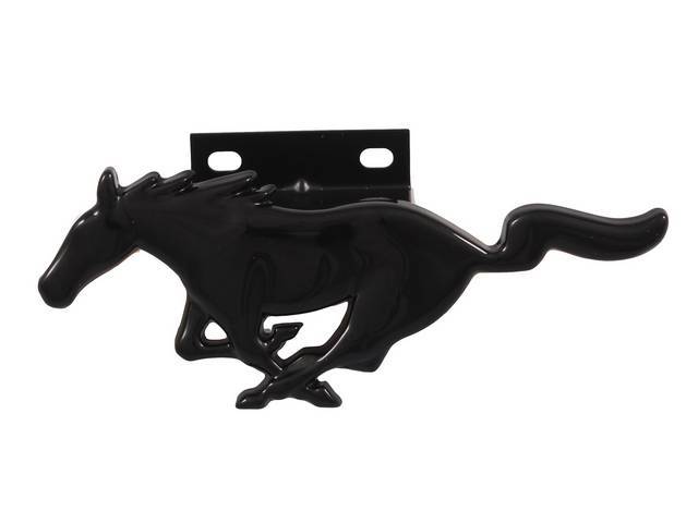 Ornament, Grille Panel, *Running Horse*, Black Powder Coat, Incl Torx Screws Designed Off The F4zz-8a224-A And F6zz-8a224-Aa Unit W/ After Market Style Bracket